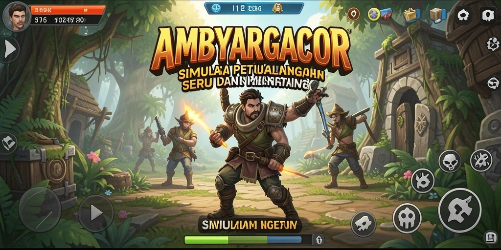 Screenshot gameplay AMBYARGACOR menampilkan dunia simulasi yang penuh petualangan.