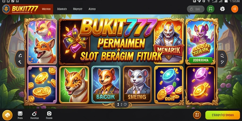 Screenshot utama BUKIT777 menampilkan aksi seru permainan Slot.
