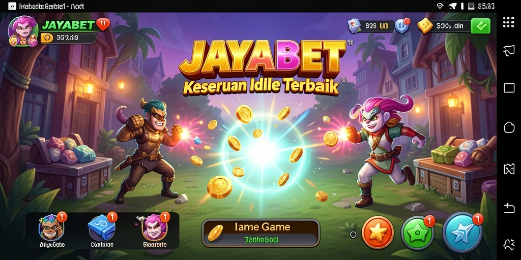 Gameplay JAYABET yang santai dan mengasyikkan dalam mode Idle.