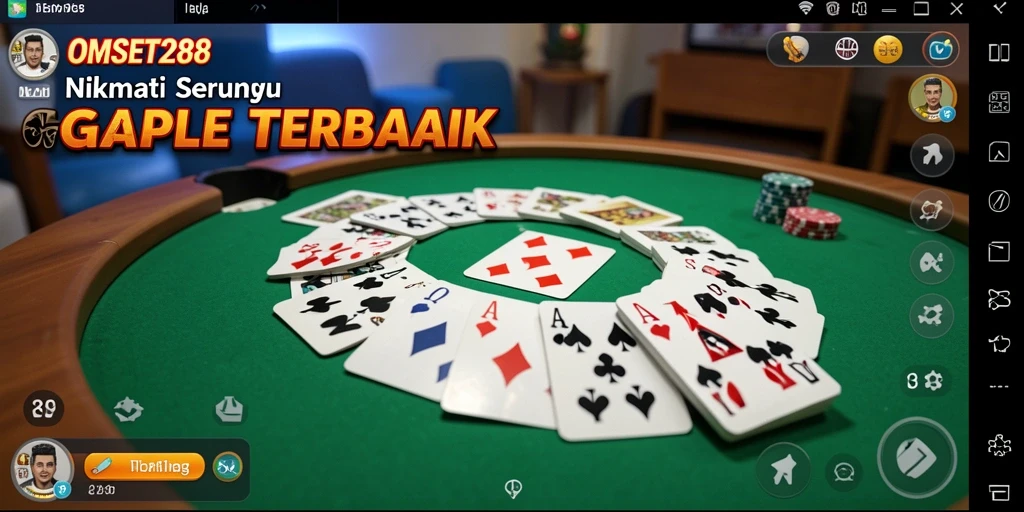 Tampilan menarik dari gameplay Gaple di OMSET288.