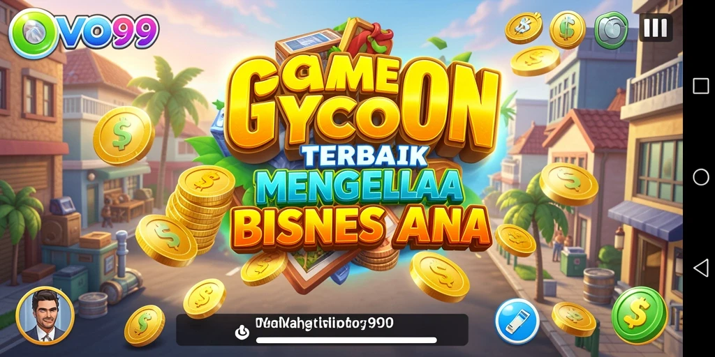 Tampilan menarik gameplay OVO99 dalam mengelola bisnis Tycoon.