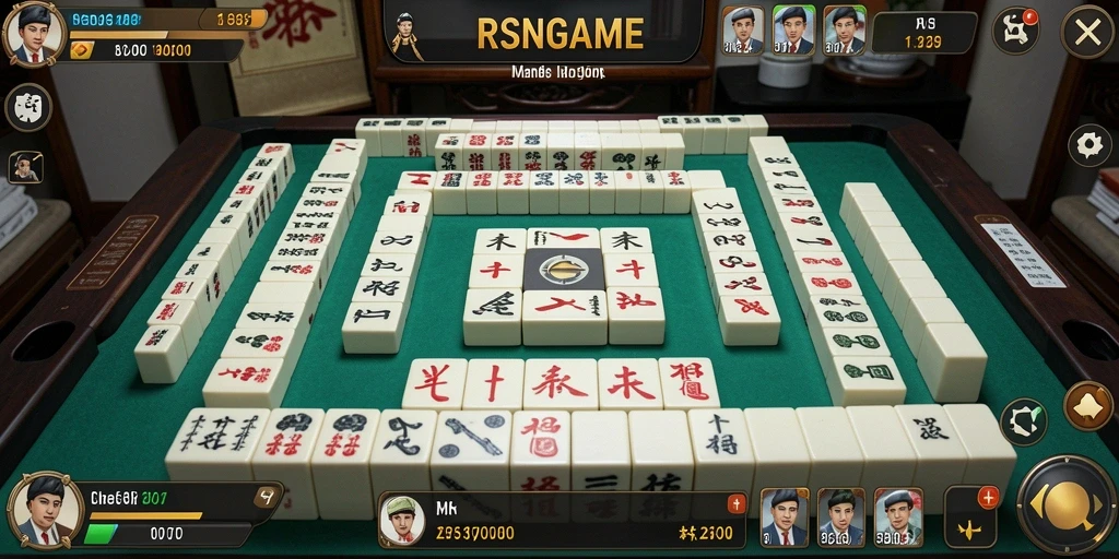 Screenshot gameplay RSNGAME yang menampilkan keseruan Mahjong.