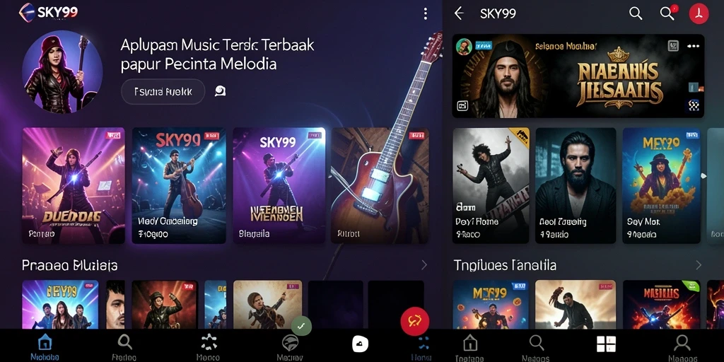Tampilan permainan SKY99 dengan fitur musik yang menarik.